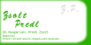 zsolt predl business card